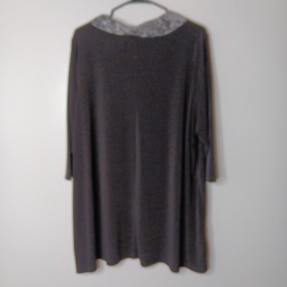 Susan Graver Blouse Womens Plus Size 2X Black Snake Print Business Professional - Picture 6 of 7